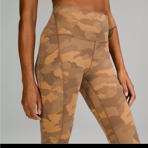 Nwt Lululemon Heritage Tan Camo Align HR Pant with Pockets Size 18 - Picture 4 of 10